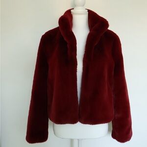 GARNET / MAROON FUR COAT